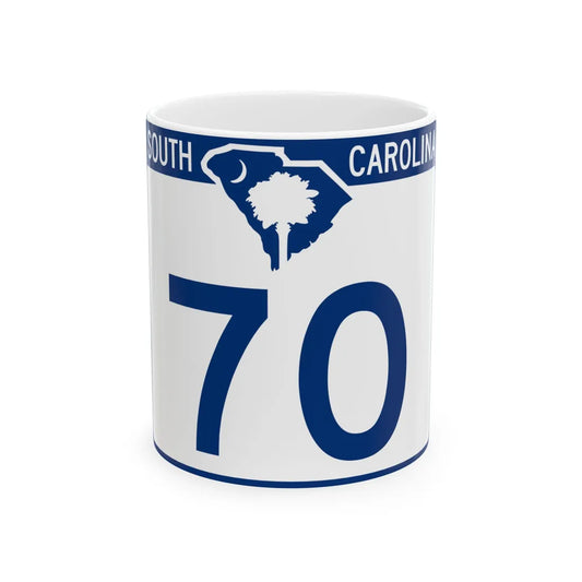South Carolina 70 (South Carolina) (Road Sign) White Coffee Mug 11oz - Go Mug Yourself
