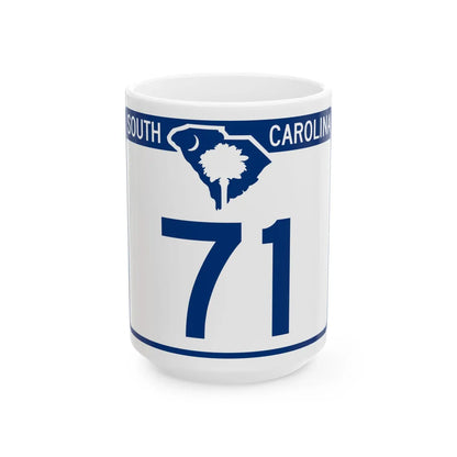 South Carolina 71 (South Carolina) (Road Sign) White Coffee Mug 15oz - Go Mug Yourself