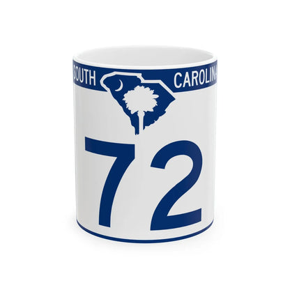 South Carolina 72 (South Carolina) (Road Sign) White Coffee Mug 11oz - Go Mug Yourself