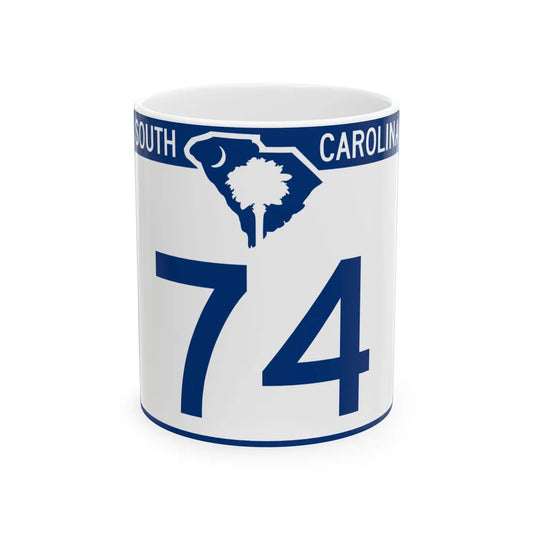 South Carolina 74 (South Carolina) (Road Sign) White Coffee Mug 11oz - Go Mug Yourself