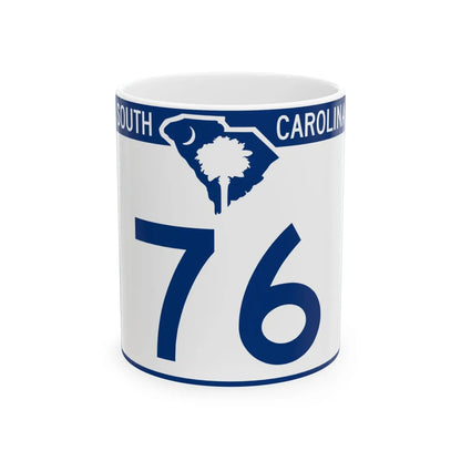 South Carolina 76 (South Carolina) (Road Sign) White Coffee Mug 11oz - Go Mug Yourself