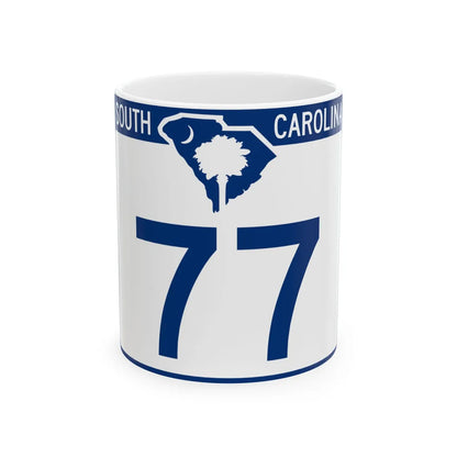 South Carolina 77 (South Carolina) (Road Sign) White Coffee Mug 11oz - Go Mug Yourself