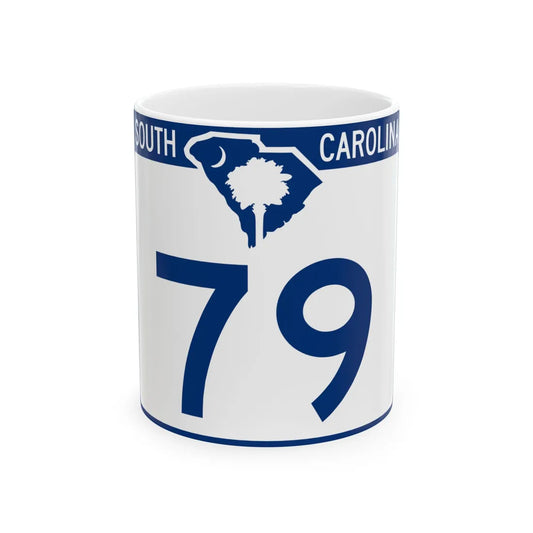 South Carolina 79 (South Carolina) (Road Sign) White Coffee Mug 11oz - Go Mug Yourself