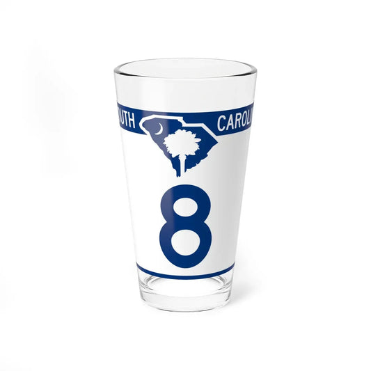 South Carolina 8 (South Carolina) (Road Sign) Pint Glass 16oz 16oz - Go Mug Yourself