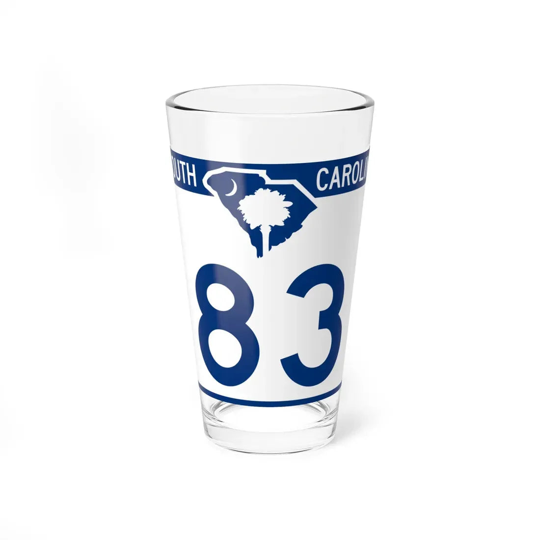 South Carolina 83 (South Carolina) (Road Sign) Pint Glass 16oz 16oz - Go Mug Yourself
