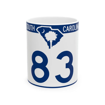 South Carolina 83 (South Carolina) (Road Sign) White Coffee Mug 11oz - Go Mug Yourself