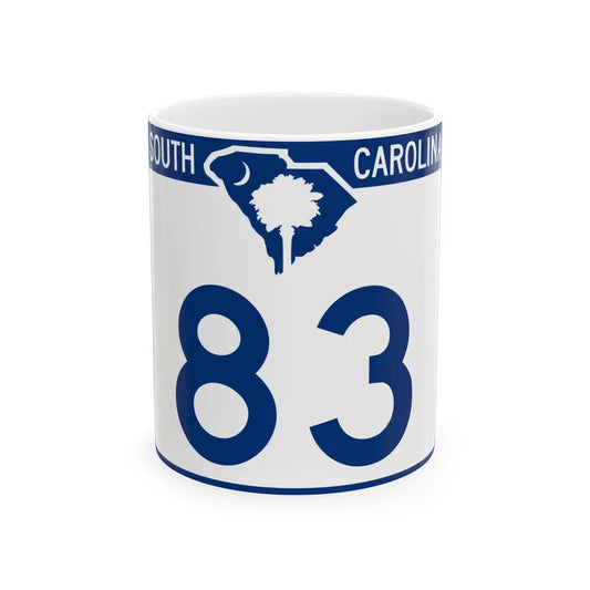 South Carolina 83 (South Carolina) (Road Sign) White Coffee Mug 11oz - Go Mug Yourself
