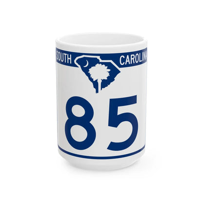 South Carolina 85 (South Carolina) (Road Sign) White Coffee Mug 15oz - Go Mug Yourself