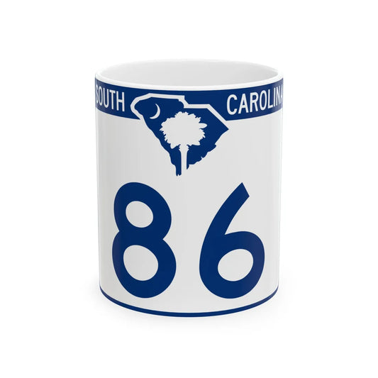 South Carolina 86 (South Carolina) (Road Sign) White Coffee Mug 11oz - Go Mug Yourself