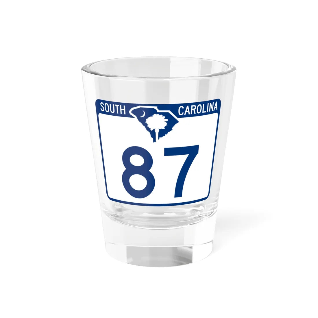 South Carolina 87 (South Carolina) (Road Sign) Shot Glass 1.5oz 1.5oz - Go Mug Yourself
