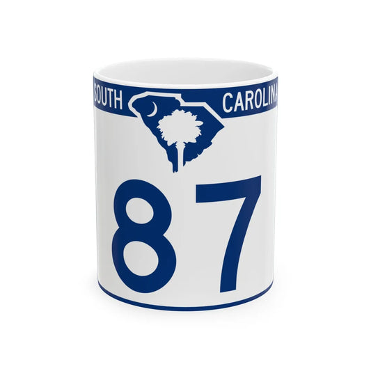 South Carolina 87 (South Carolina) (Road Sign) White Coffee Mug 11oz - Go Mug Yourself