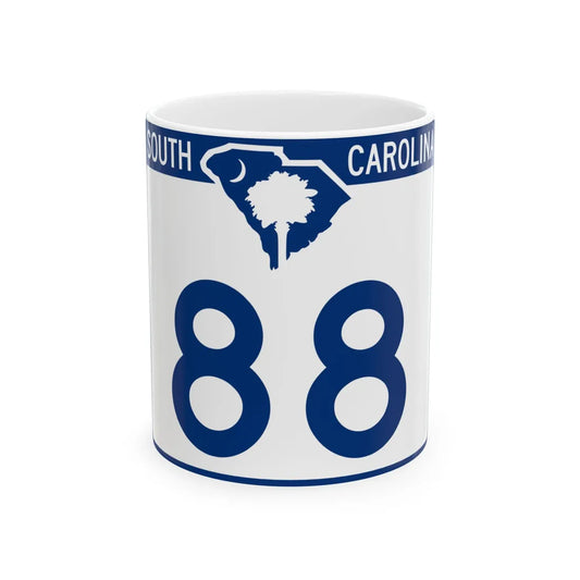 South Carolina 88 (South Carolina) (Road Sign) White Coffee Mug 11oz - Go Mug Yourself