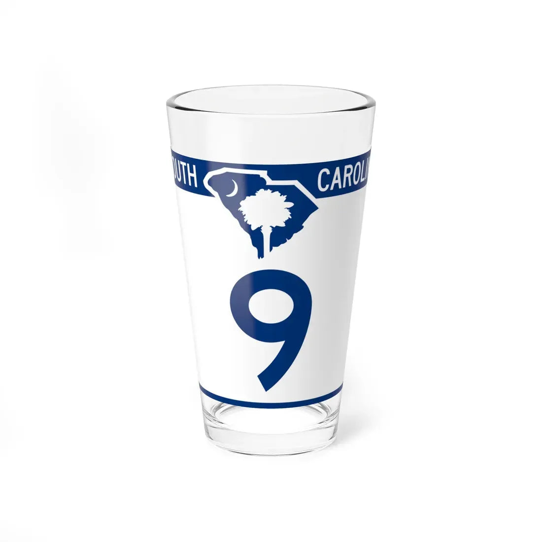 South Carolina 9 (South Carolina) (Road Sign) Pint Glass 16oz 16oz - Go Mug Yourself