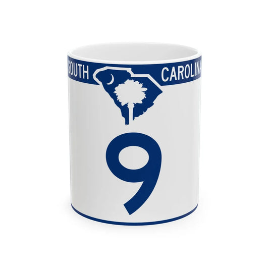 South Carolina 9 (South Carolina) (Road Sign) White Coffee Mug 11oz - Go Mug Yourself