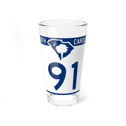 South Carolina 91 (South Carolina) (Road Sign) Pint Glass 16oz 16oz - Go Mug Yourself