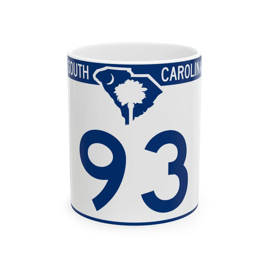 South Carolina 93 (South Carolina) (Road Sign) White Coffee Mug 11oz - Go Mug Yourself