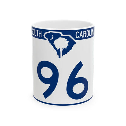 South Carolina 96 (South Carolina) (Road Sign) White Coffee Mug 11oz - Go Mug Yourself