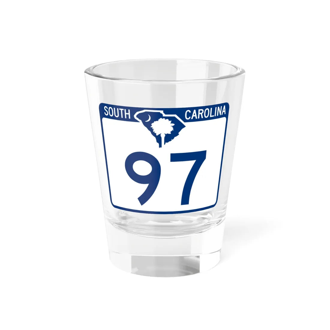 South Carolina 97 (South Carolina) (Road Sign) Shot Glass 1.5oz 1.5oz - Go Mug Yourself