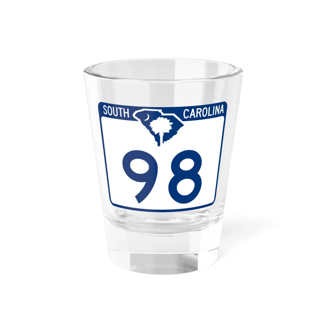 South Carolina 98 (South Carolina) (Road Sign) Shot Glass 1.5oz 1.5oz - Go Mug Yourself