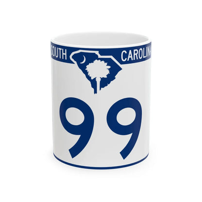 South Carolina 99 (South Carolina) (Road Sign) White Coffee Mug 11oz - Go Mug Yourself