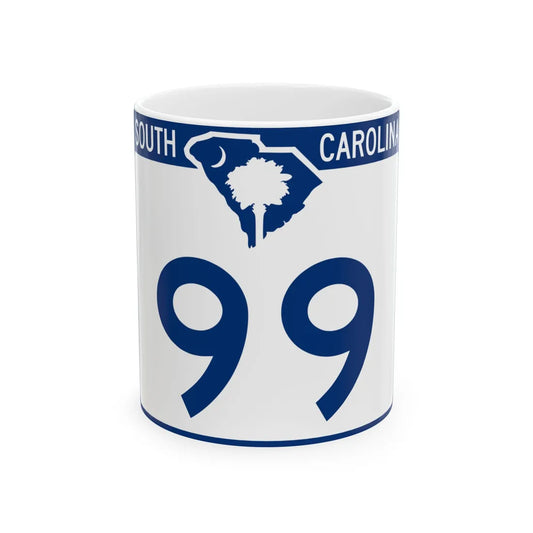 South Carolina 99 (South Carolina) (Road Sign) White Coffee Mug 11oz - Go Mug Yourself