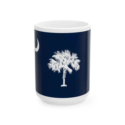 South Carolina Flag Design B (United States) White Coffee Mug 15oz - Go Mug Yourself