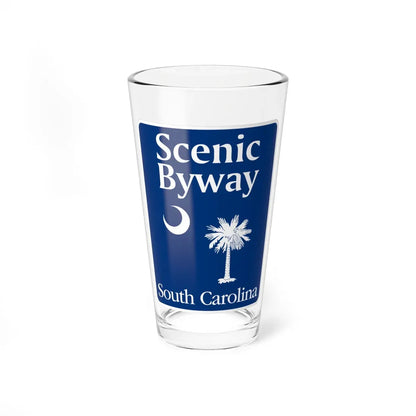South Carolina Scenic Byway (South Carolina) (Road Sign) Pint Glass 16oz 16oz - Go Mug Yourself