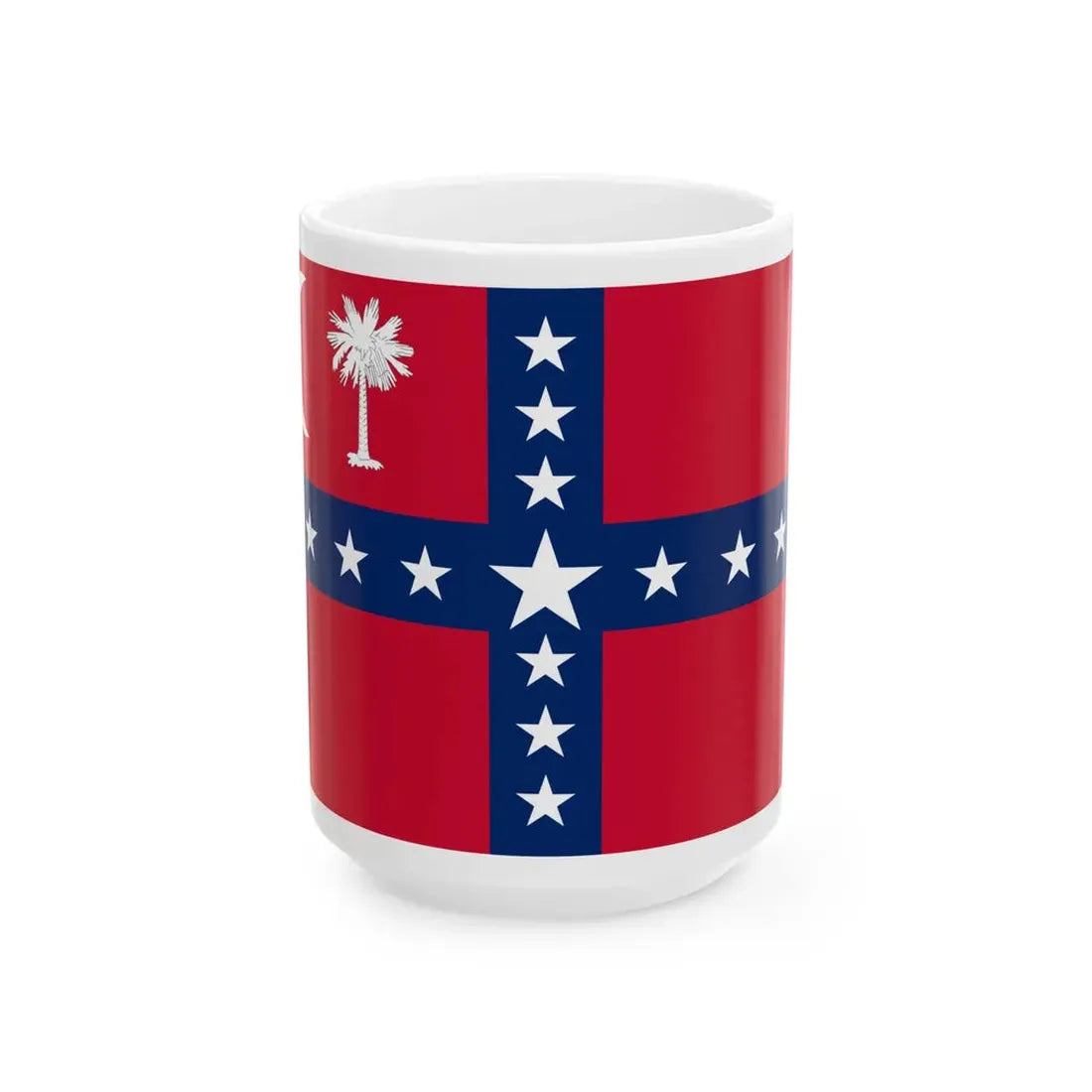 South Carolina Sovereignty-Secession Flag (United States) White Coffee Mug 15oz - Go Mug Yourself