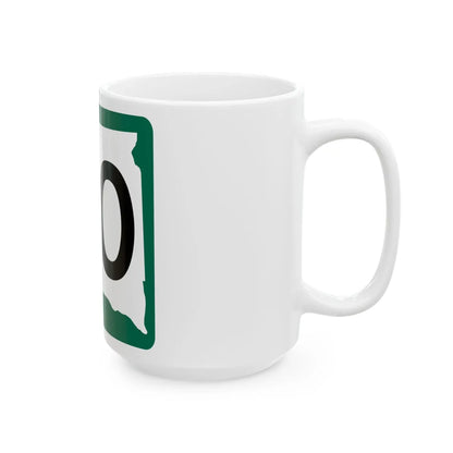 South Dakota 00 (South Dakota) (Road Sign) White Coffee Mug - Go Mug Yourself