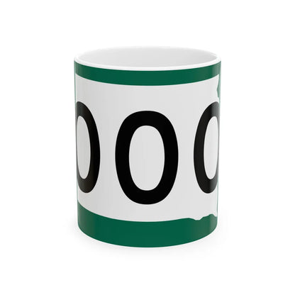 South Dakota 000 (South Dakota) (Road Sign) White Coffee Mug 11oz - Go Mug Yourself