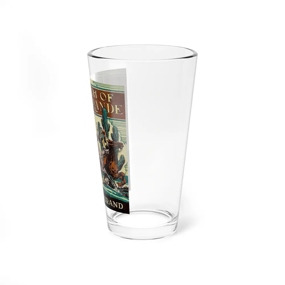 South of the Rio Grande, preliminary book covers 2, circa 1935 - Pint Glass 16oz - Go Mug Yourself