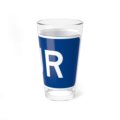 South plate small blue es (Puerto Rico) (Road Sign) Pint Glass 16oz - Go Mug Yourself