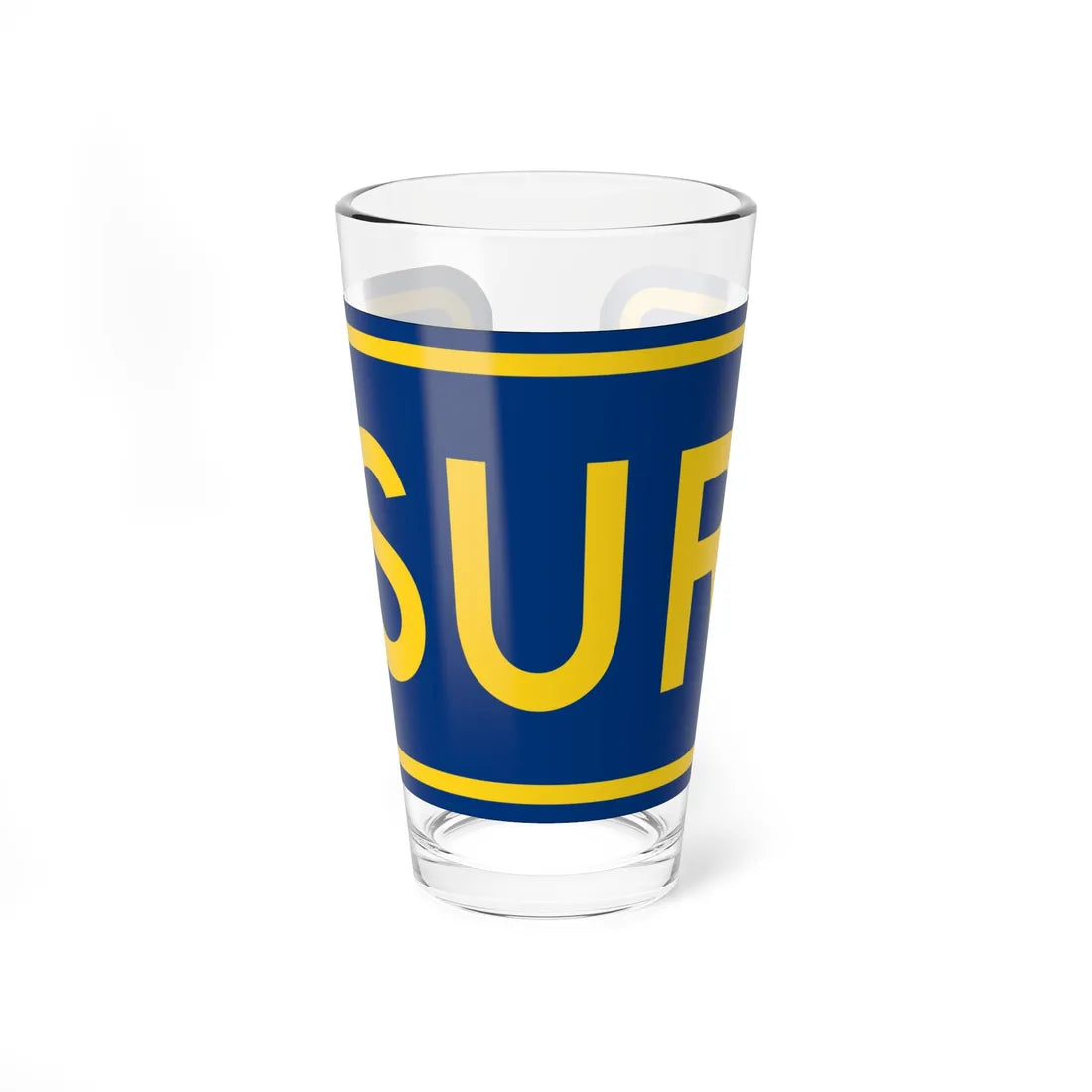 South plate small county es (Puerto Rico) (Road Sign) Pint Glass 16oz 16oz - Go Mug Yourself