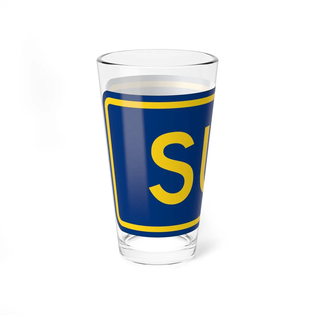 South plate small county es (Puerto Rico) (Road Sign) Pint Glass 16oz - Go Mug Yourself