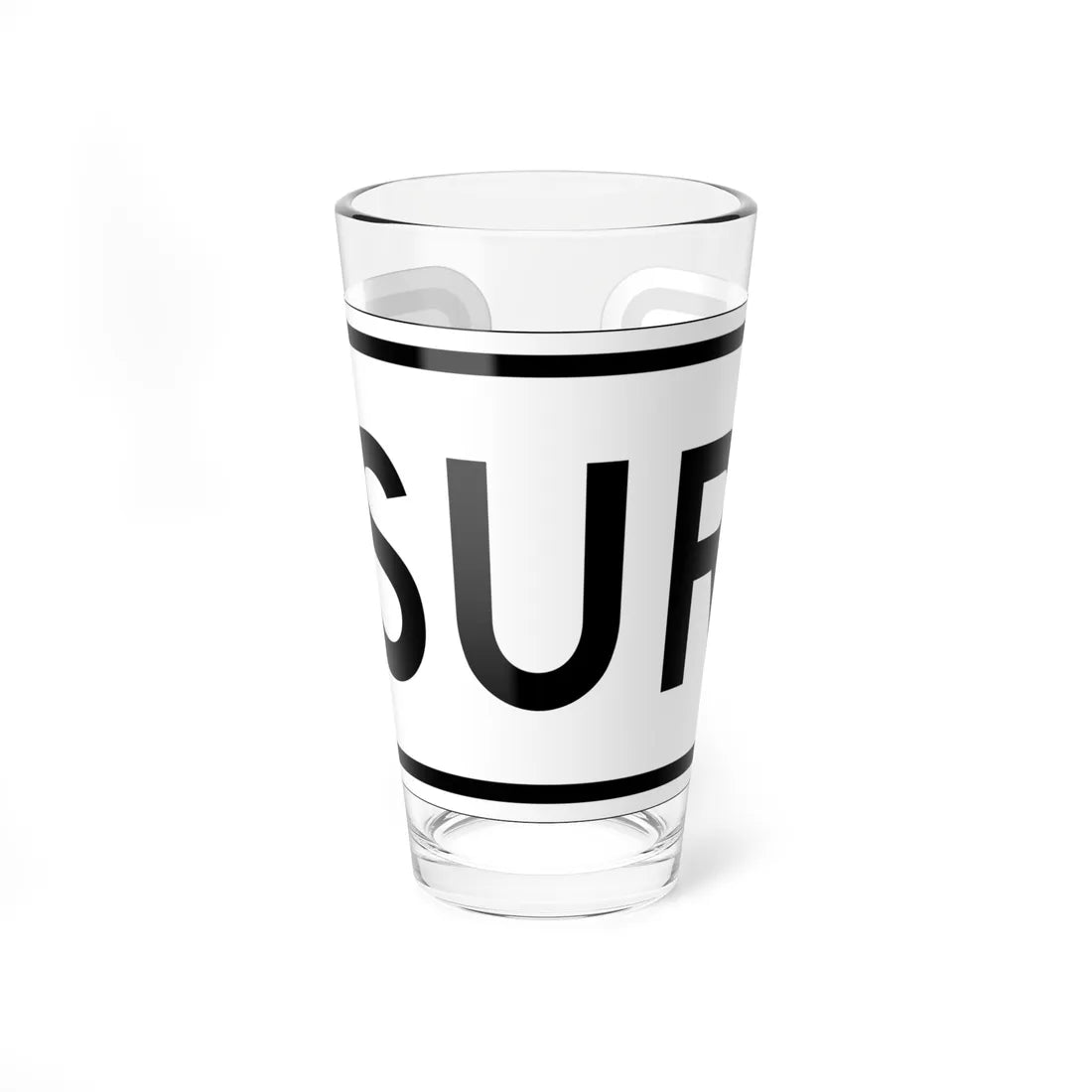 South plate small es (Puerto Rico) (Road Sign) Pint Glass 16oz 16oz - Go Mug Yourself