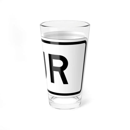 South plate small es (Puerto Rico) (Road Sign) Pint Glass 16oz - Go Mug Yourself