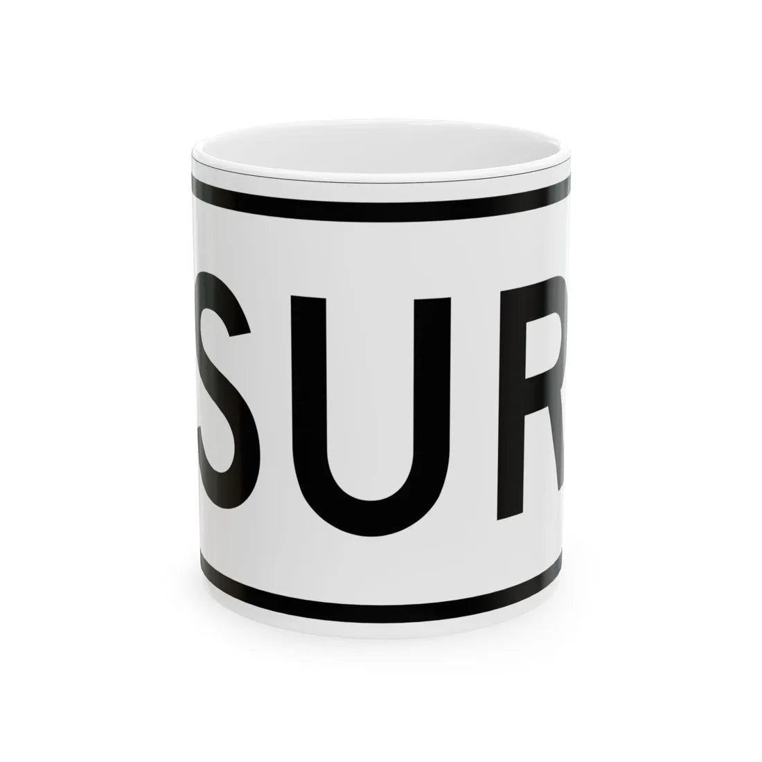 South plate small es (Puerto Rico) (Road Sign) White Coffee Mug 11oz - Go Mug Yourself