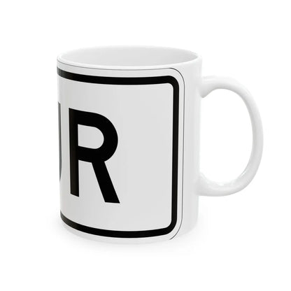 South plate small es (Puerto Rico) (Road Sign) White Coffee Mug - Go Mug Yourself