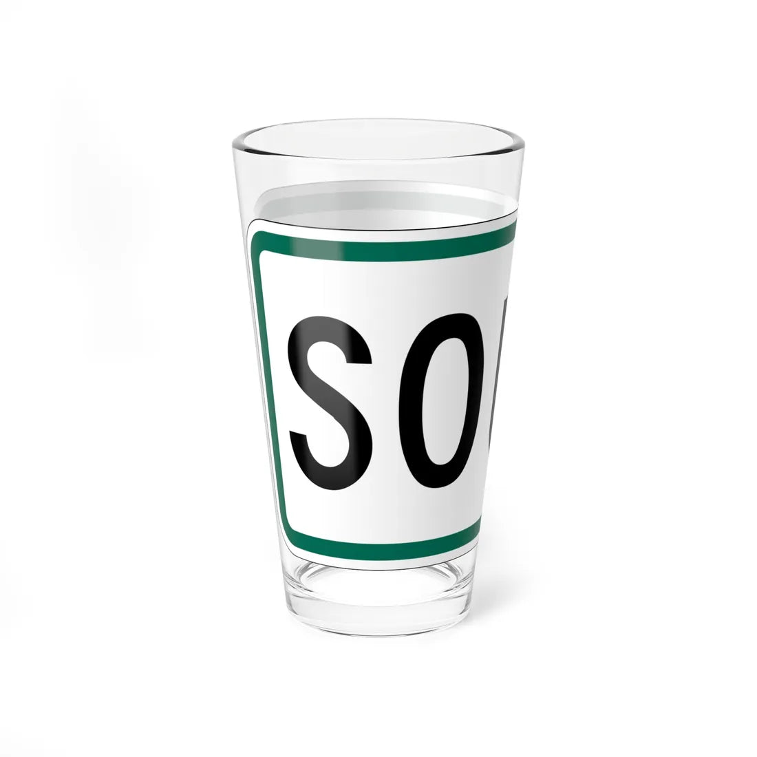 South plate small South Dakota (South Dakota) (Road Sign) Pint Glass 16oz - Go Mug Yourself