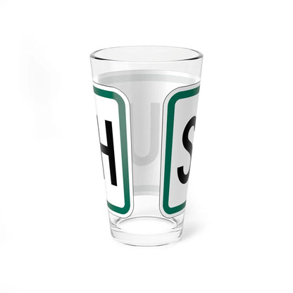 South plate small South Dakota (South Dakota) (Road Sign) Pint Glass 16oz - Go Mug Yourself