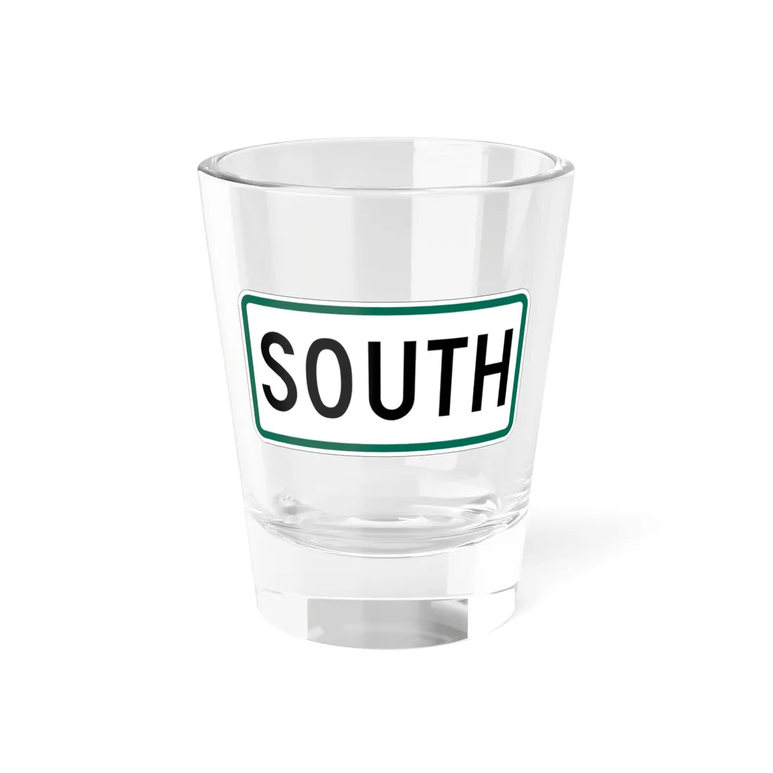 South plate small South Dakota (South Dakota) (Road Sign) Shot Glass 1.5oz 1.5oz - Go Mug Yourself