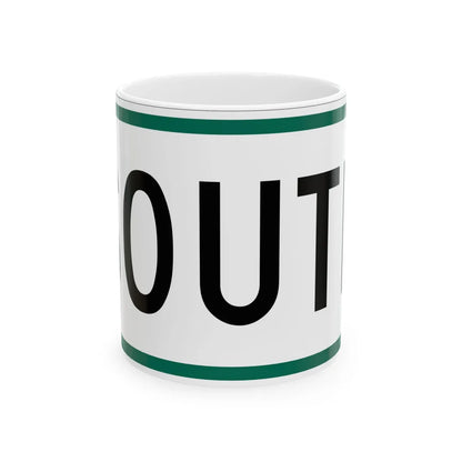 South plate small South Dakota (South Dakota) (Road Sign) White Coffee Mug 11oz - Go Mug Yourself