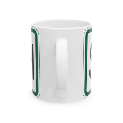 South plate small South Dakota (South Dakota) (Road Sign) White Coffee Mug - Go Mug Yourself