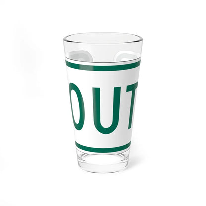 South plate small Vermont (Vermont) (Road Sign) Pint Glass 16oz 16oz - Go Mug Yourself