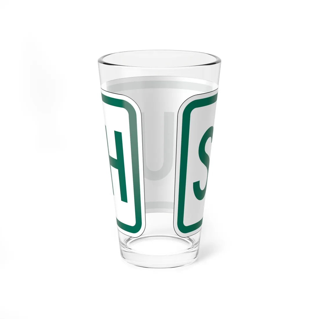 South plate small Vermont (Vermont) (Road Sign) Pint Glass 16oz - Go Mug Yourself