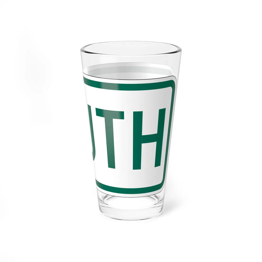 South plate small Vermont (Vermont) (Road Sign) Pint Glass 16oz - Go Mug Yourself
