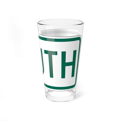 South plate small Vermont (Vermont) (Road Sign) Pint Glass 16oz - Go Mug Yourself