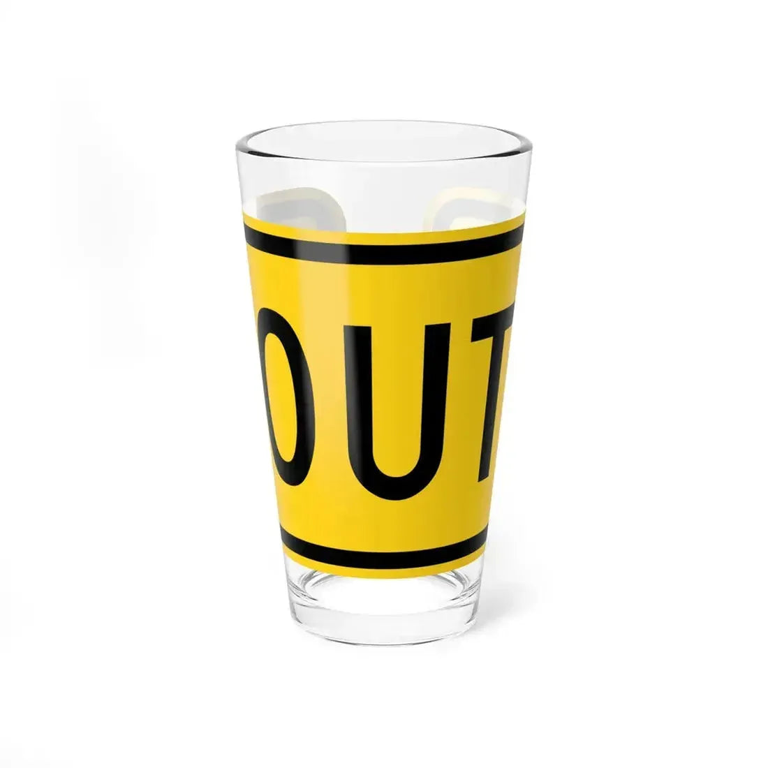 South plate small Wyoming (Wyoming) (Road Sign) Pint Glass 16oz 16oz - Go Mug Yourself