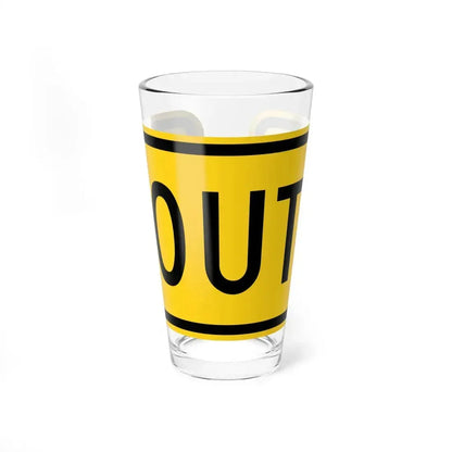 South plate small Wyoming (Wyoming) (Road Sign) Pint Glass 16oz 16oz - Go Mug Yourself