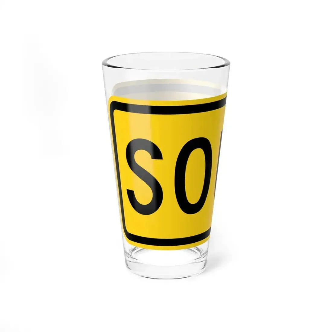 South plate small Wyoming (Wyoming) (Road Sign) Pint Glass 16oz - Go Mug Yourself